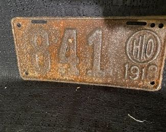 1918 Ohio License Plate