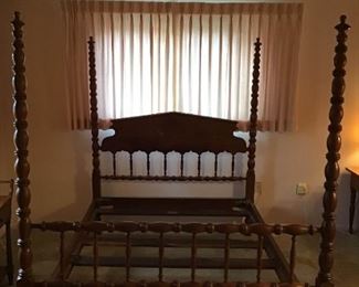 Antique Full Sized Four Poster Bed