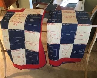 Bedspread History with Quilt Rack