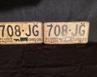 Pair of 1939 Ohio License Plates