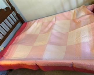 Simply Pink Hand Worked Quilt