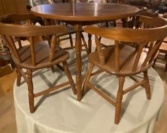 Vintage Childrens Table with Four Chairs