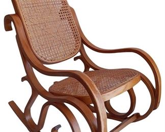 Vintage Bentwood and Woven Child's Rocker
28 inches