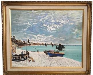 Seaside Scene, purely decorative
Oil on Canvas
Unsigned
15.5 x 19 inches