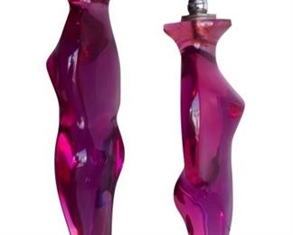 Mid-mod Lucite Curvaceous Candlesticks
17.5 inches