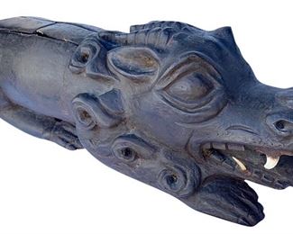 Slit drum, after those used by ancient Mexicans; 20.5 inches