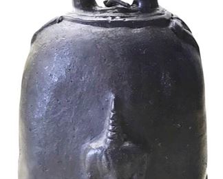 Thai temple bell w/raised elephant motif; strikes different tones; approx. 6 x 5 inches