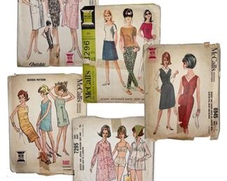 Mid-mod dress patterns; twelve available