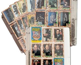 Album of TOPPS 1991 Desert Storm trading cards; #’s 1-88