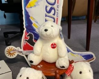 In addition to the three Coca Cola polar bears, we have an Energizer bunny.