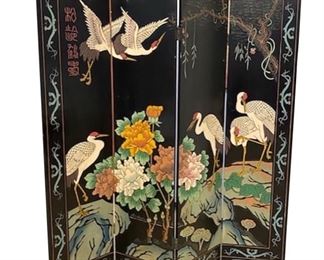Lacquered Asian screen