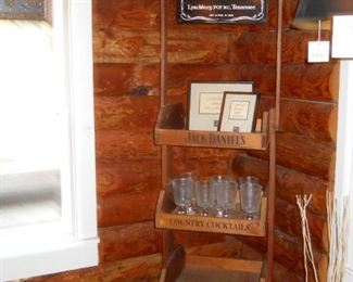 Large Wooden Jack Daniels Display Shelves