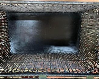 Wicker Chest with Wood Bottom