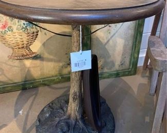 Tree Trunk & Canoe Side Table