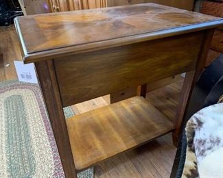 Solid wood narrow side table