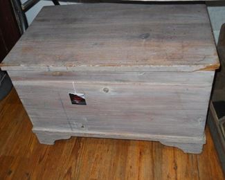 Vintage White Washed Cedar Chest