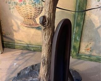 Tree Trunk & Canoe Side Table