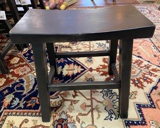 4 Black Wooden Stools