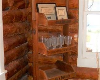 Large Wooden Jack Daniels Display Shelves