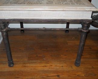 Iron & Wood Square End Table