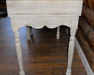 Rustic White Washed Display Table