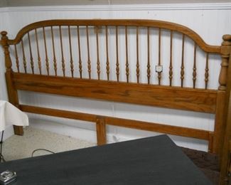 Queen or King Solid Oak Headboard Only
