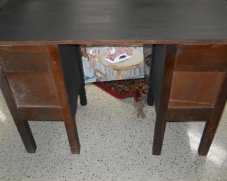 Vintage Gray Painted Vanity
