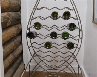 Hand Made Metal Fish 24 Bottle Wine Rack