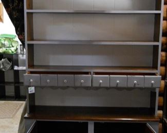 William Fetner Solid Wood Gray Hutch