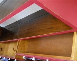 William Fetner Solid Wood Red Hutch