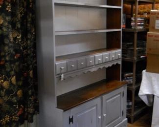 William Fetner Solid Wood Gray Hutch