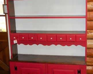 William Fetner Solid Wood Red Hutch