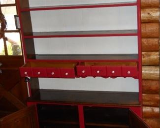 William Fetner Solid Wood Red Hutch
