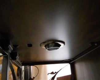 Decorative Iron, Wood & Glass Display Cabinet