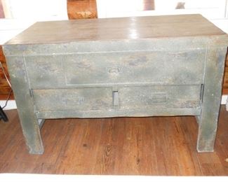 Rustic Gray 3 Drawer Cabinet / Console Table