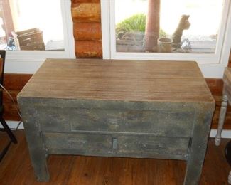 Rustic Gray 3 Drawer Cabinet / Console Table