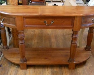 Solid Wood Curved Front Sofa Hall Table