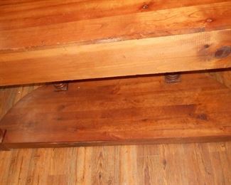 Solid Wood Curved Front Sofa Hall Table