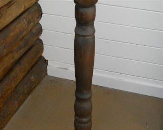Tall Wooden Turned Pedestal