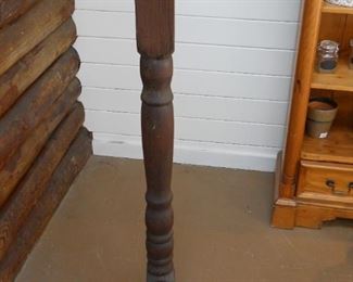 Tall Wooden Turned Pedestal