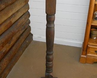 Tall Wooden Turned Pedestal