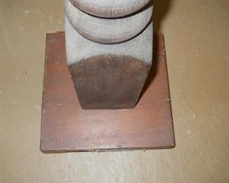 Tall Wooden Turned Pedestal