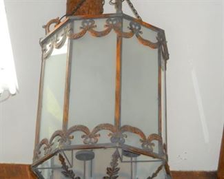 Metal & Glass Candle Chandelier