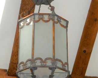 Metal & Glass Candle Chandelier