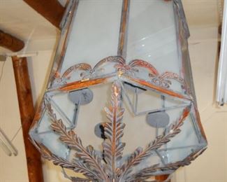 Metal & Glass Candle Chandelier