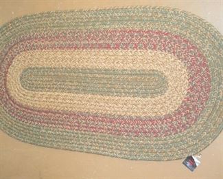 Wool Green Braided Runner