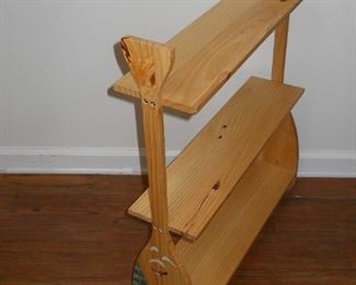 Wooden Painted Scene Paddle Shelf