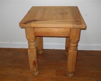 Unfinished Wood Side Table