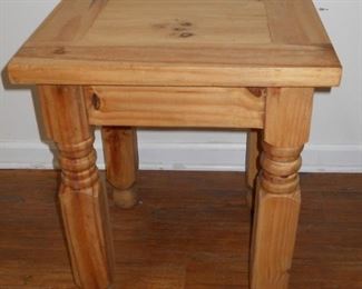 Unfinished Wood Side Table