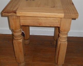 Unfinished Wood Side Table